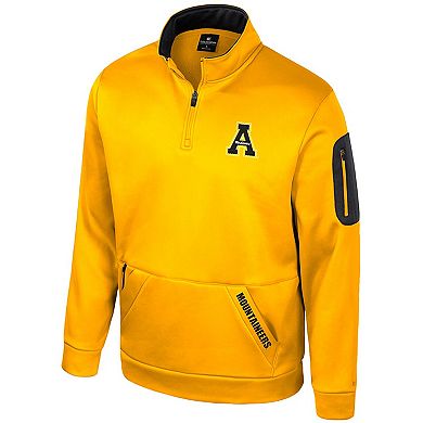 Men's Colosseum Gold Appalachian State Mountaineers Mainframe Fleece Quarter-Zip Jacket