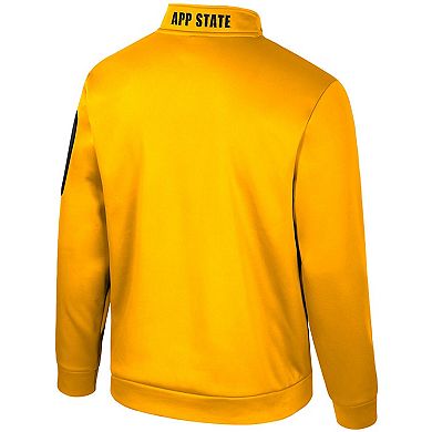 Men's Colosseum Gold Appalachian State Mountaineers Mainframe Fleece Quarter-Zip Jacket