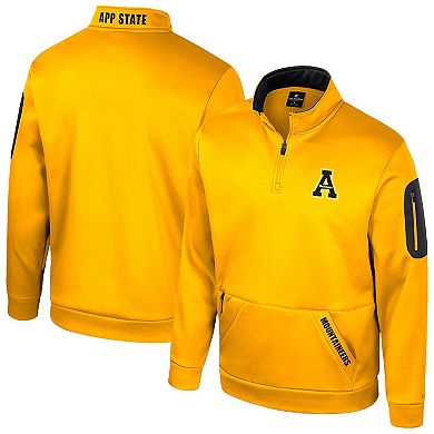 Men's Colosseum Gold Appalachian State Mountaineers Mainframe Fleece Quarter-Zip Jacket