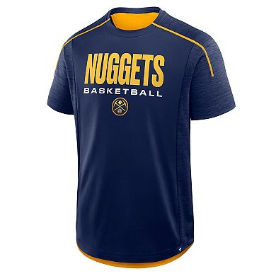 Men's Fanatics Navy Denver Nuggets Inbound Pass Play Practice T-Shirt