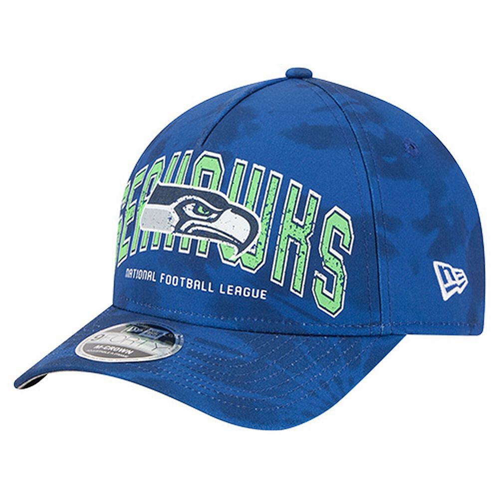 Men's New Era Blue Seattle Seahawks Tie Dye Fade 9Forty M-Crown A