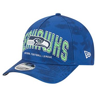Men's New Era Blue Seattle Seahawks Tie Dye Fade 9Forty M-Crown A-Frame Adjustable Hat