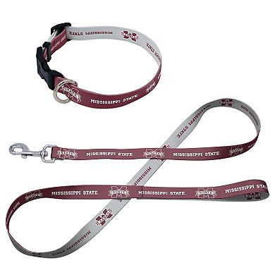 WinCraft Mississippi State Bulldogs Pet Leash and Collar Set