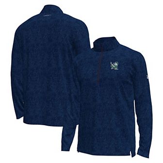 Men's Under Armour Navy Notre Dame Fighting Irish Hockey Leprechaun Tech Quarter-Zip Top
