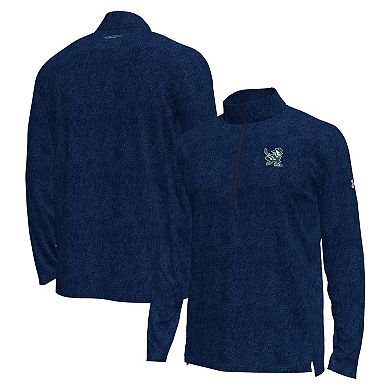 Men's Under Armour Navy Notre Dame Fighting Irish Hockey Leprechaun Tech Quarter-Zip Top