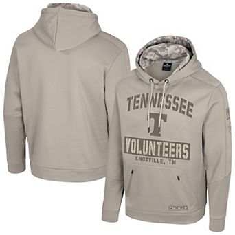 Men's Colosseum Oatmeal Tennessee Volunteers Operation Hat Trick Battalion Hoodie