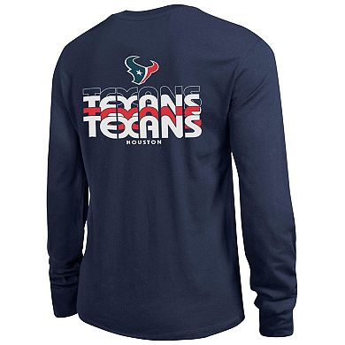 Women's Champion Navy Houston Texans Core Long-Sleeve T-Shirt
