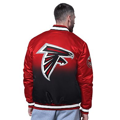 Men's Starter Red Atlanta Falcons Pass Rush Varsity Full-Snap Jacket