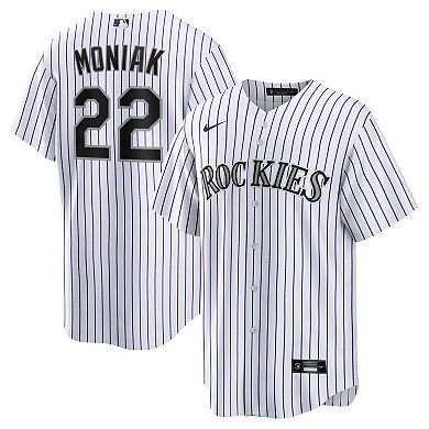 Men's Nike Mickey Moniak White Colorado Rockies Home Replica Jersey