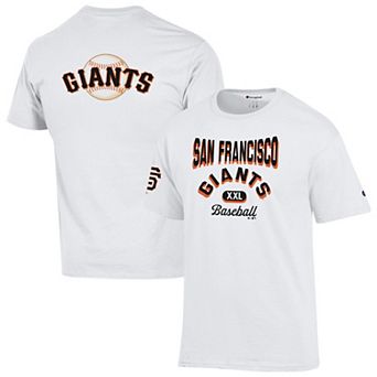 Men's Champion White San Francisco Giants 3-Hit Jersey T-Shirt