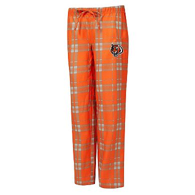 Women's Concepts Sport Heather Gray/Orange Cincinnati Bengals Regulate Plaid Tank Top & Pants Sleep Set