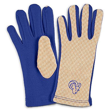 Women's WEAR by Erin Andrews Los Angeles Rams Tonal Microcheck Scarf & Glove Set