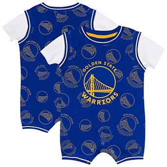 Infant Outerstuff Royal Golden State Warriors Logo Mania Romper