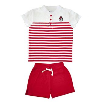 Toddler Two Feet Ahead Georgia Bulldogs Gradient Stripe 2 pc Short Set