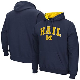 Men's Colosseum Navy Michigan Wolverines Rally Cry Fleece Hoodie
