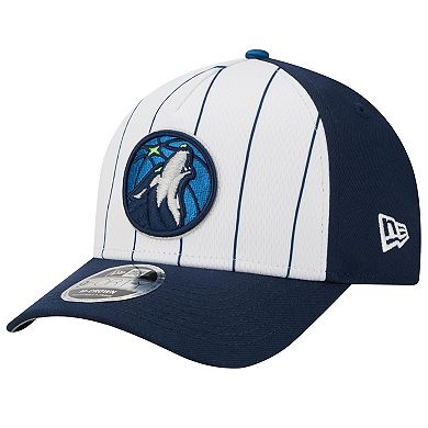 Men's New Era White/Navy Minnesota Timberwolves 2025 NBA Tip Off M-Crown A-Frame 9FORTY Adjustable Hat