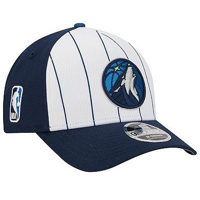 Men's New Era White/Navy Minnesota Timberwolves 2025 NBA Tip Off M-Crown A-Frame 9FORTY Adjustable Hat