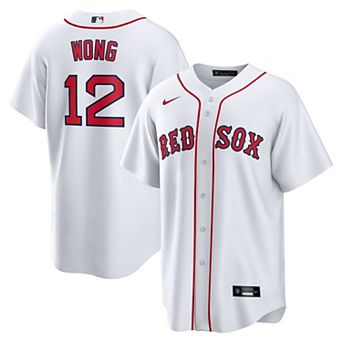 Men's Nike Connor Wong White Boston Red Sox Home Replica Jersey