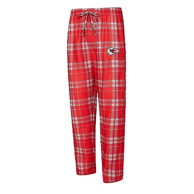 Men's Concepts Sport Red/Heather Gray Kansas City Chiefs Regulate Long Sleeve T-Shirt and Plaid Pant Set