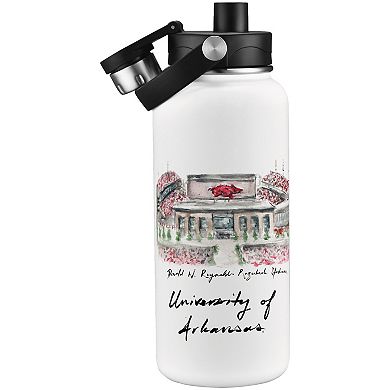 Arkansas Razorbacks Laura Wilcox Watercolors 34oz. Water Bottle