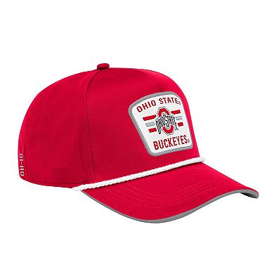 Men's Colosseum Scarlet Ohio State Buckeyes Hits the Road Podium Adjustable Hat