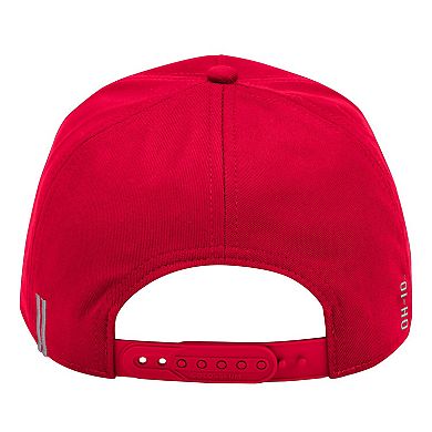 Men's Colosseum Scarlet Ohio State Buckeyes Hits the Road Podium Adjustable Hat