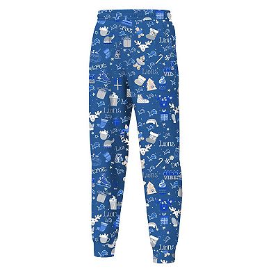 Youth Outerstuff Blue Detroit Lions Chestnut Holiday Sleep Set