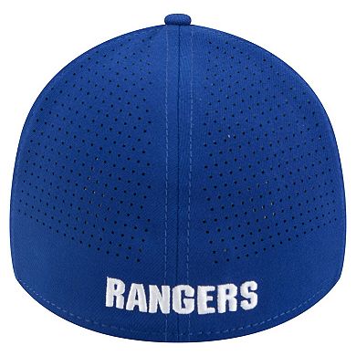 Men's New Era Blue New York Rangers 39THIRTY A-Frame Perforated Flex Hat