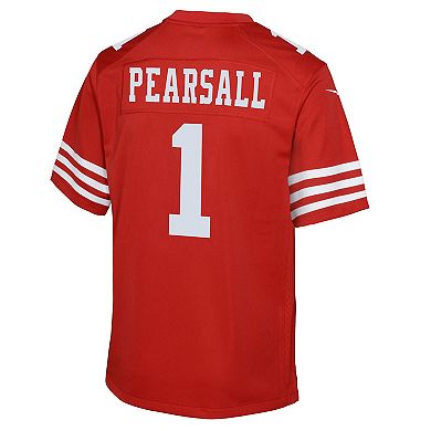 Youth Nike Ricky Pearsall Scarlet San Francisco 49ers Team Game Jersey