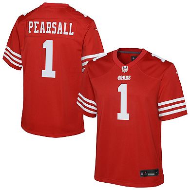 Youth Nike Ricky Pearsall Scarlet San Francisco 49ers Team Game Jersey