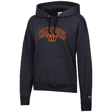 Women's Champion Black Washington Commanders Powerblend Hoodie