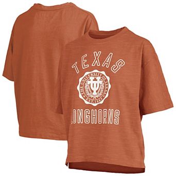 Women's Pressbox Texas Orange Texas Longhorns Motley Crew Bishop Waist Length Oversized T-Shirt