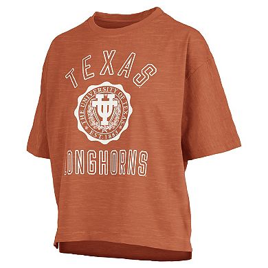 Women's Pressbox Texas Orange Texas Longhorns Motley Crew Bishop Waist Length Oversized T-Shirt