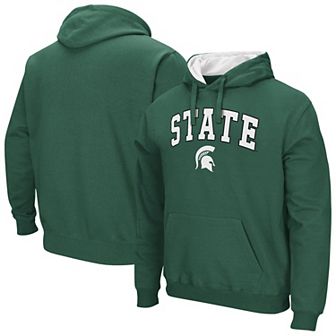 Men's Colosseum Green Michigan State Spartans Rally Cry Fleece Hoodie