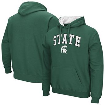 Men's Colosseum Green Michigan State Spartans Rally Cry Fleece Hoodie