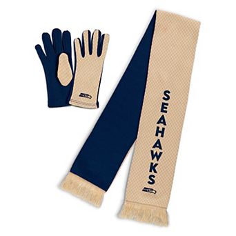 Women's WEAR by Erin Andrews Seattle Seahawks Tonal Microcheck Scarf & Glove Set