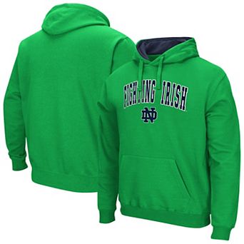 Men's Colosseum Green Notre Dame Fighting Irish Rally Cry Fleece Hoodie