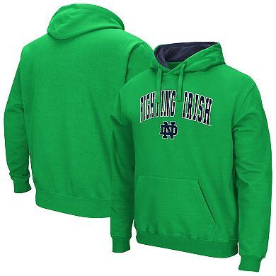 Men's Colosseum Green Notre Dame Fighting Irish Rally Cry Fleece Hoodie