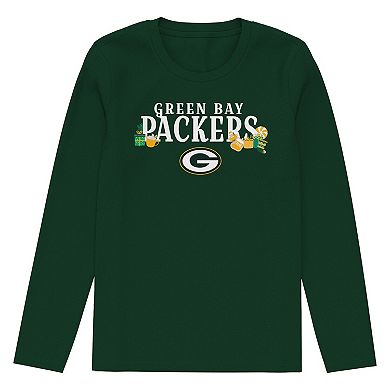 Preschool Outerstuff Green Green Bay Packers Chestnut Holiday Sleep Set