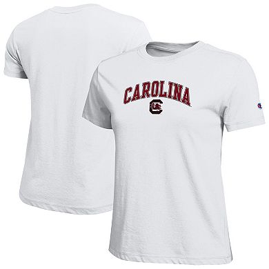 Women's Champion White South Carolina Gamecocks Arched Over Logo T-Shirt