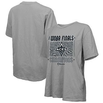 Women's Majestic Threads Gray Las Vegas Aces 2025 WNBA Finals Champions Victorious Oversized T-Shirt