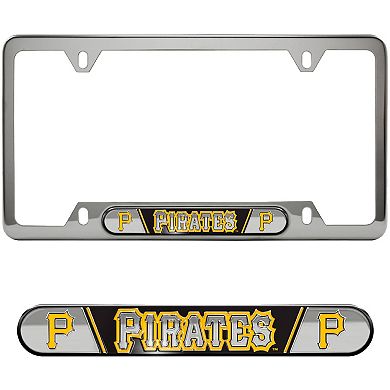 Logo Brands Pittsburgh Pirates Embossed License Plate Frame