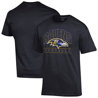 Men's Champion Black Baltimore Ravens Football T-Shirt