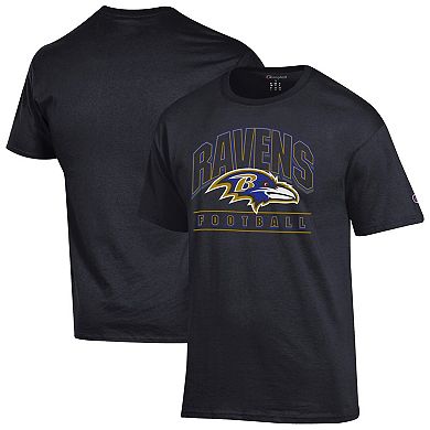 Men's Champion Black Baltimore Ravens Football T-Shirt