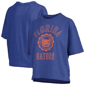 Women's Pressbox Royal Florida Gators Motley Crew Bishop Waist Length Oversized T-Shirt
