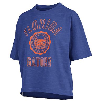 Women's Pressbox Royal Florida Gators Motley Crew Bishop Waist Length Oversized Slub T-Shirt