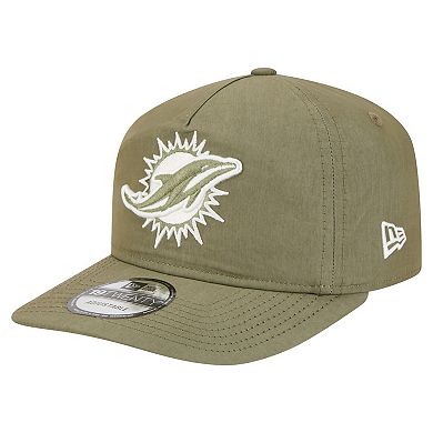 Men's New Era Olive Miami Dolphins Nylon 19TWENTY Adjustable Hat