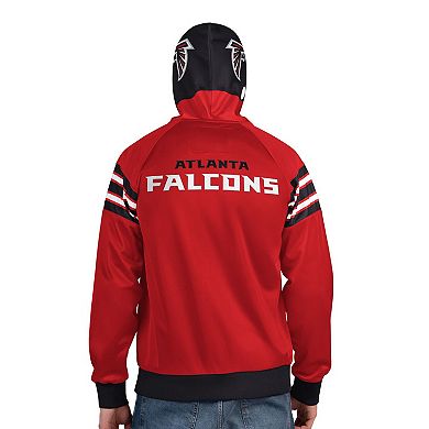 Men's Pro Player Red/Black Atlanta Falcons Helmet Full-Zip Hooded Track Jacket