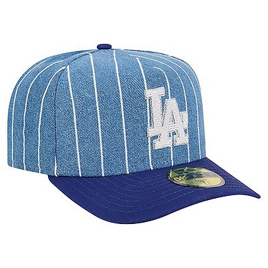 Men's New Era Blue/Royal Los Angeles Dodgers Parallel A-Frame 59FIFTY Fitted Hat
