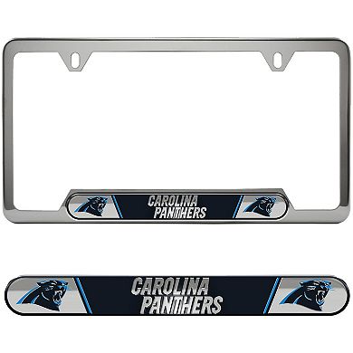 Logo Brands Carolina Panthers Embossed License Plate Frame